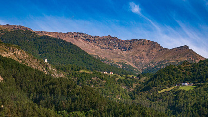 Beautiful alpine view near Eyrs, Vinschgau, South Tyrol, Italy