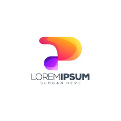 Obraz premium letter P logo design vector illustration