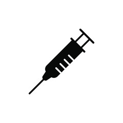 Syringe injection icon vector, Symbol, logo illustration. Pixel perfect. Vector illustration isolated on white background.