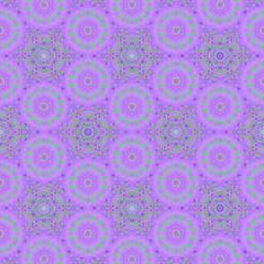 Vintage style detailed seamless pattern background, sweet & pretty purple color tone. Fractal & kaleidescope art pattern background. Wall paper, wrapping paper, gift card, invitation and cover design.