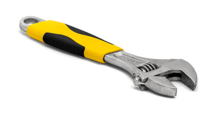 adjustable wrench isolated on white background