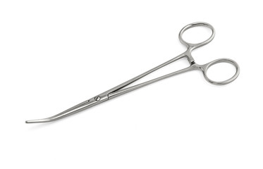 Forceps Medical Scissors on white background