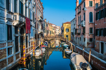 Fototapeta na wymiar Venice, Italy, small canal