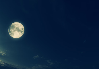 big moon in the night sky