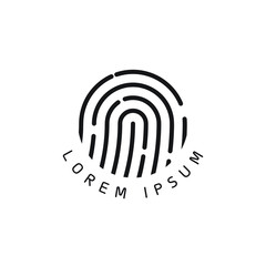 Logo with finger print icon