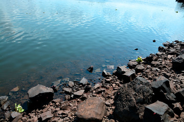 stones and water