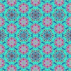 Detailed seamless texture pattern background pastel turquoise and green color tone. Vintage style wall paper, wrapping paper background design.