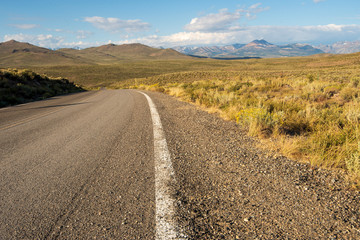 Sierra Nevada hills on the road to Bodie, California ghost town