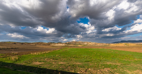 Wonderful Sicilian Landscape, Barrafranca, Enna, Sicily, Italy, Europe