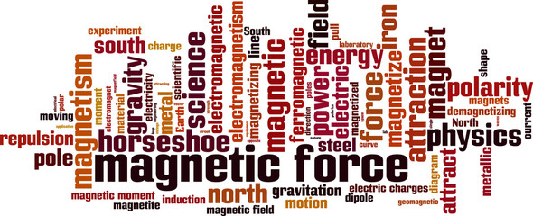 Magnetic force word cloud - obrazy, fototapety, plakaty
