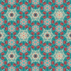 Detailed seamless pattern background with vintage style color tone. Wall paper, wrapping paper, gift card, invitation and cover design.