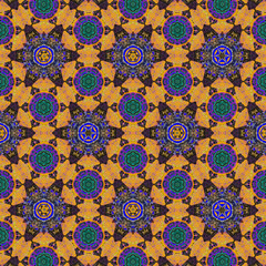 Vibrant colored seamless floral pattern background. Ideal for wrapping paper, wall paper design.