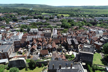 Aerial views of historic Lewes, East Sussex. © Peter Cripps