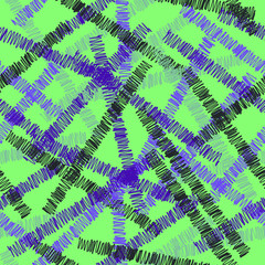 Seamless abstract colorful artistic scribbled shapes repeat endless pattern background