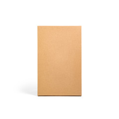 Blank brown cardboard paper box isolated on white background. Packaging template mockup collection. Stand-up Front view package