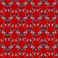 Seamless abstract oriental classic vintage pattern ornaments tracery repeat endless 