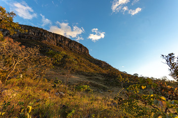 Fototapeta na wymiar sunset in the mountains chapada dos veadeiros