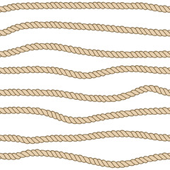 Vector endless nautical rope pattern, hand drawn