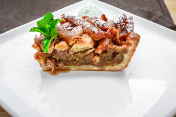 Slice of delicious fresh baked Rustic Apple Pie