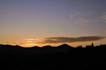  evening twilight in the mountains