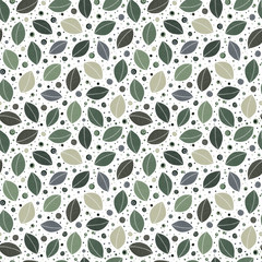 Beautiful spring leaves seamless pattern