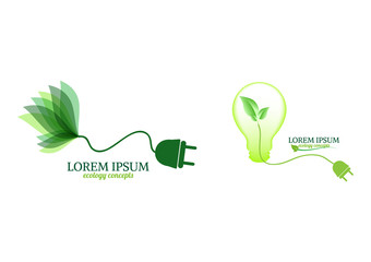 Ecology vector illustration logo design .
