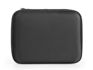 Fototapeta premium Small black case isolated with clipping path