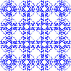 Seamless classic vintage decorative tiled tracery Iberian style pattern repeat endless wallpaper background