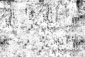 Grunge background black and white. Monochrome texture. Vector pattern of cracks, chips, scuffs. Abstract vintage surface