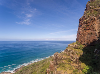 Aerial view of the west coast of Oahu Hawaii