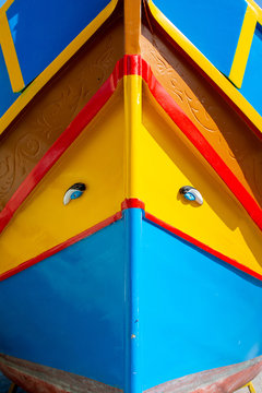 Traditional Malta fishing boat luzzu