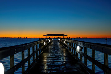 Dawn at the pier in Florida