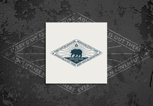 Vintage Typography Bear Logo Layout