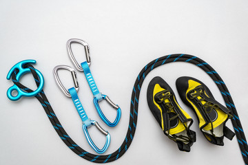 Climbing tools and set with sports accessories