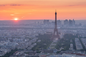Fototapeta na wymiar Eifel tower at sunset