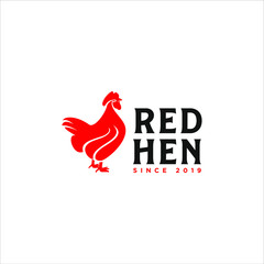 red hen logo and vector image