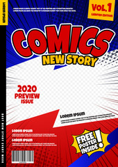 comic book page template design. Magazine cover  © Suchart