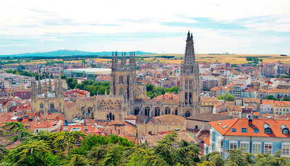 Fototapeta na wymiar City of Burgos in the north of Spain in a cloudy day