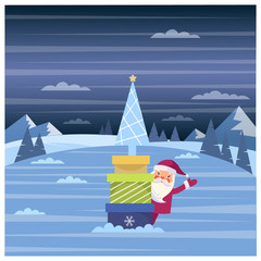 Santa Claus with presents