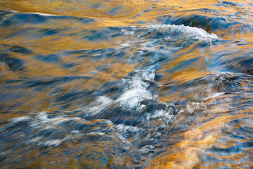 detail early evening autumn river
