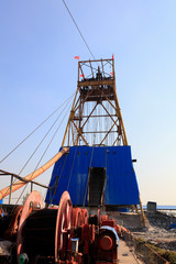 Mine crane in a mining area