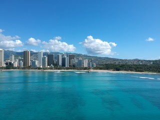 Fototapeta premium View of Waikiki beach 
