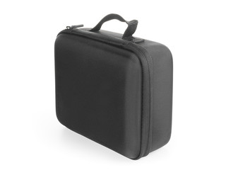 Small black case isolated with clipping path