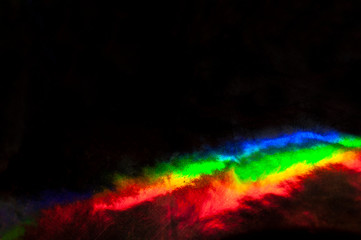 flash leak beam dark background