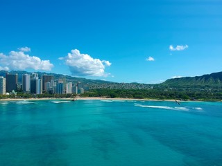 Aerial view of Waikiki Hawaii