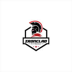 Spartan Fitness Logo Design . Gym SpartanLogo Vector . Fitness Logo . Bodybuilding Logo design inspiration . Ironclad Logo . warrior logo.