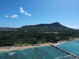 Foto op Canvas Aerial view of the island Hawaii  © Elias Bitar