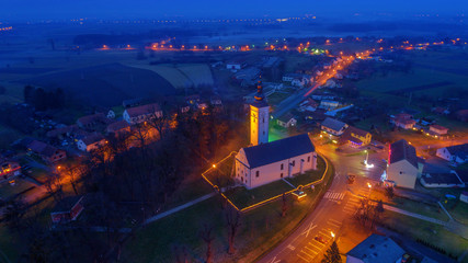 Village Nova Rača from above (Municipality of Nova Rača, Bjelovar Bilogora County, Croatia)