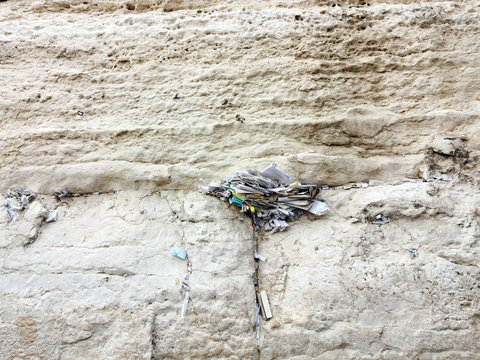 Prayer notes at the Western Wall, Jerusalem, Israel
