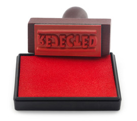 Rejected rubber stamp